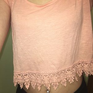 Light pink Charlotte Russe crop top xs